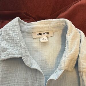 Nine West Soft Blue Blouse